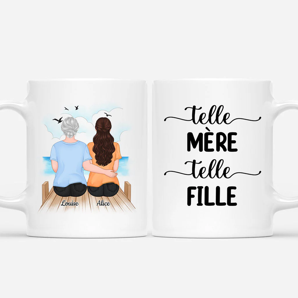 Mug Personnalisé Maman - Telle Mère Telle Fille Version Mer