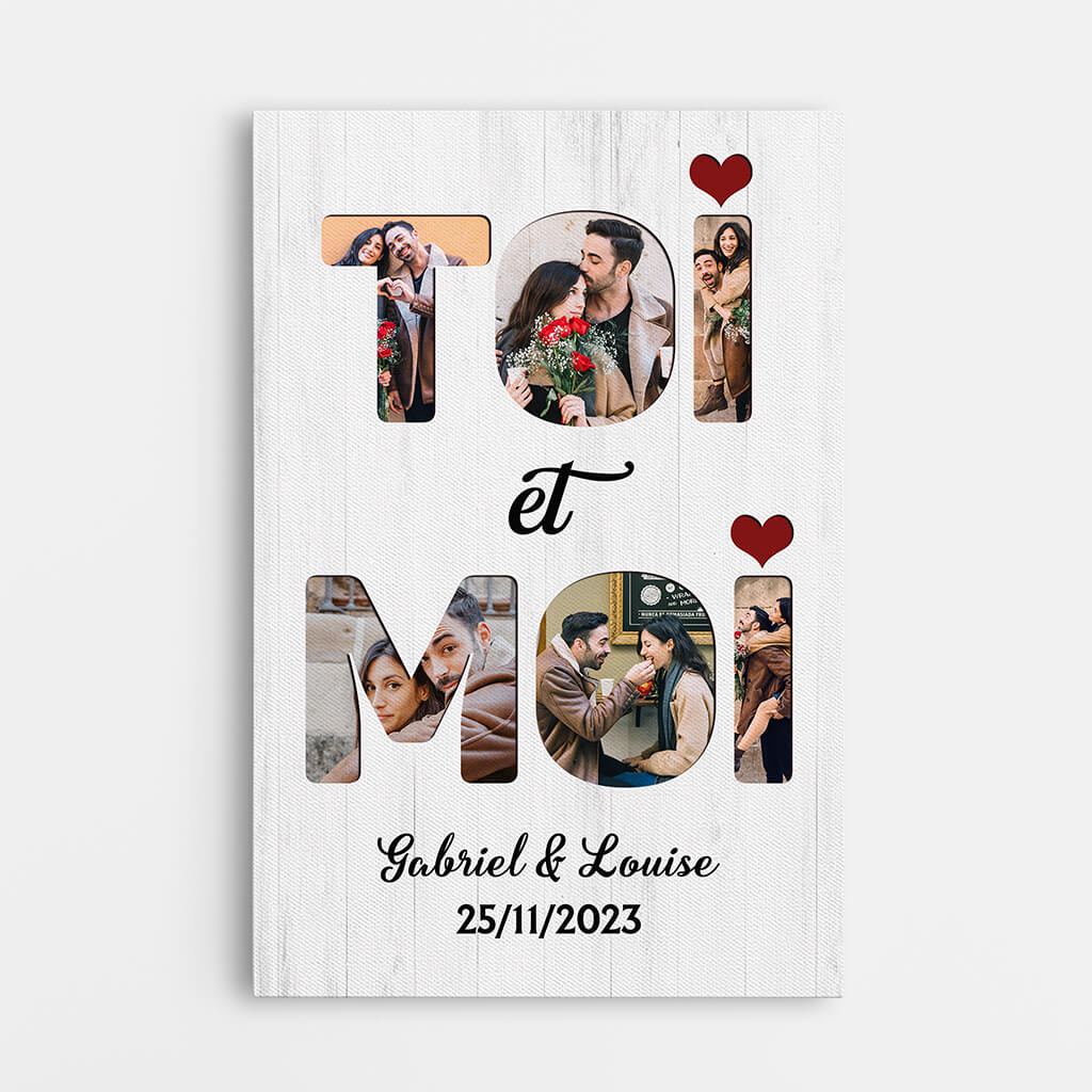 Toi Et Moi Avec Photo - Toile Pour Couple Personnalisée