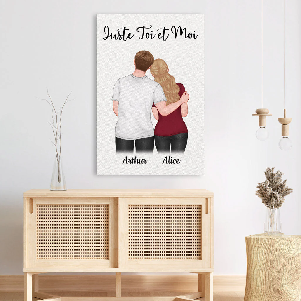 Juste Toi Et Moi - Toile Couple Personnalisée - Image 3