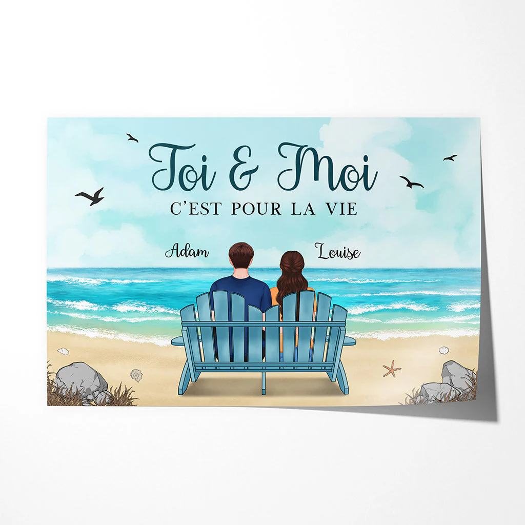 Poster Personnalisable - Toi & Moi Mer