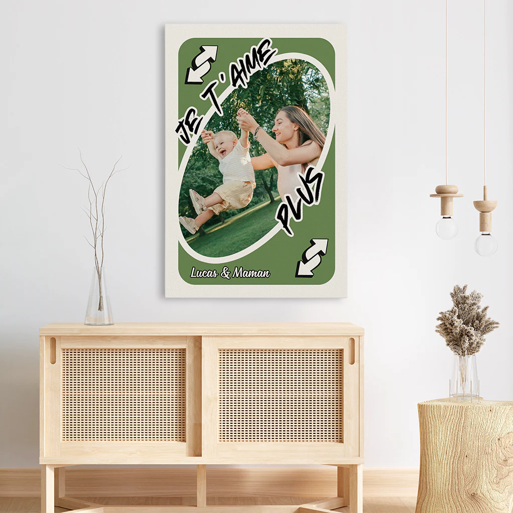 Tableau Fête Des Mères Personnalisé | Toile Maman Papa Je T’Aime Plus - Image 3