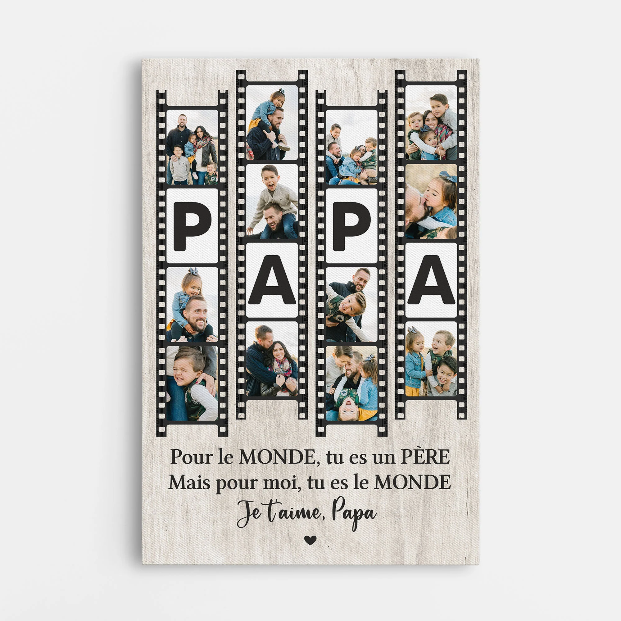 Tableau Maman | Toile Photo Personnalisée Maman Papa Est Le Monde