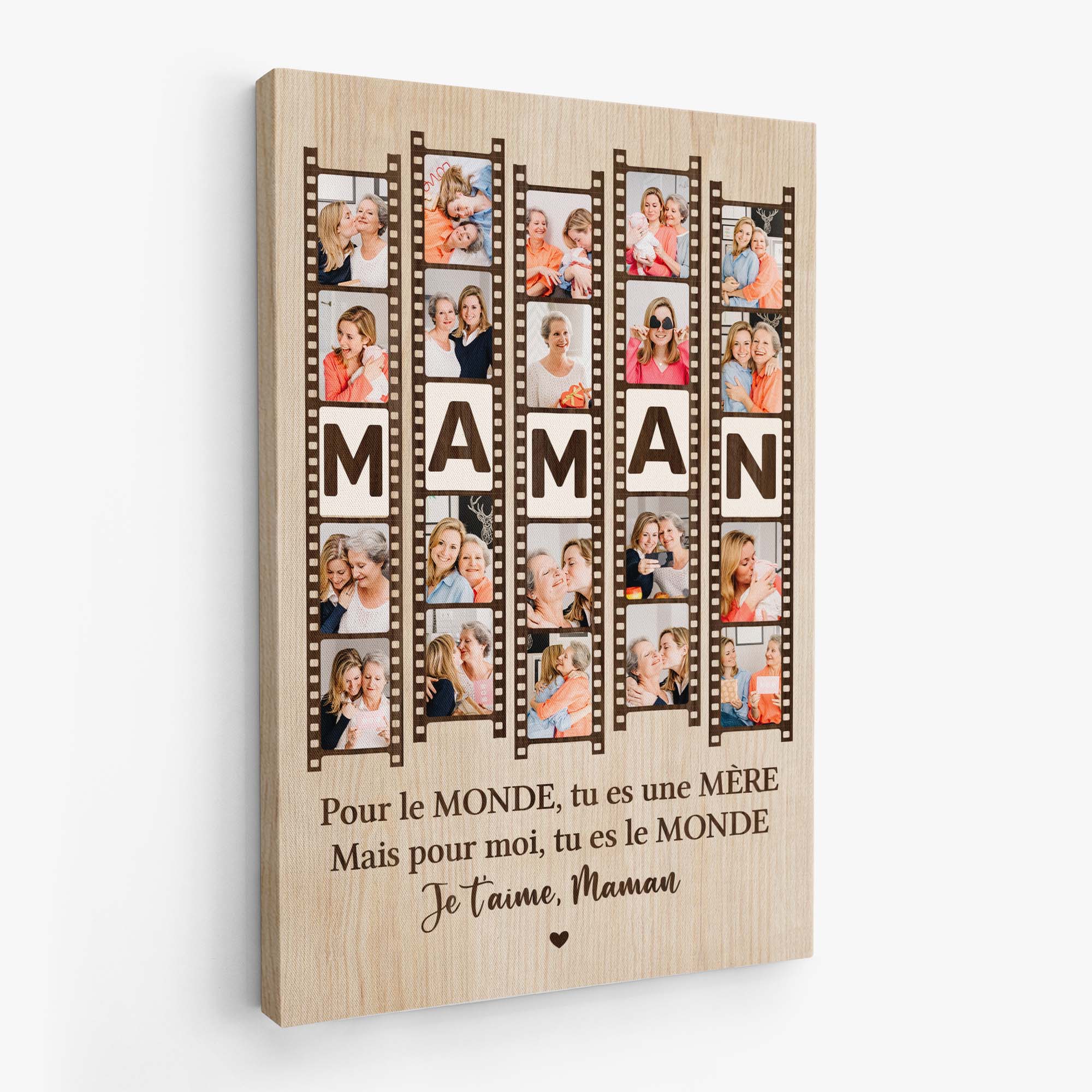Tableau Maman | Toile Photo Personnalisée Maman Papa Est Le Monde - Image 2