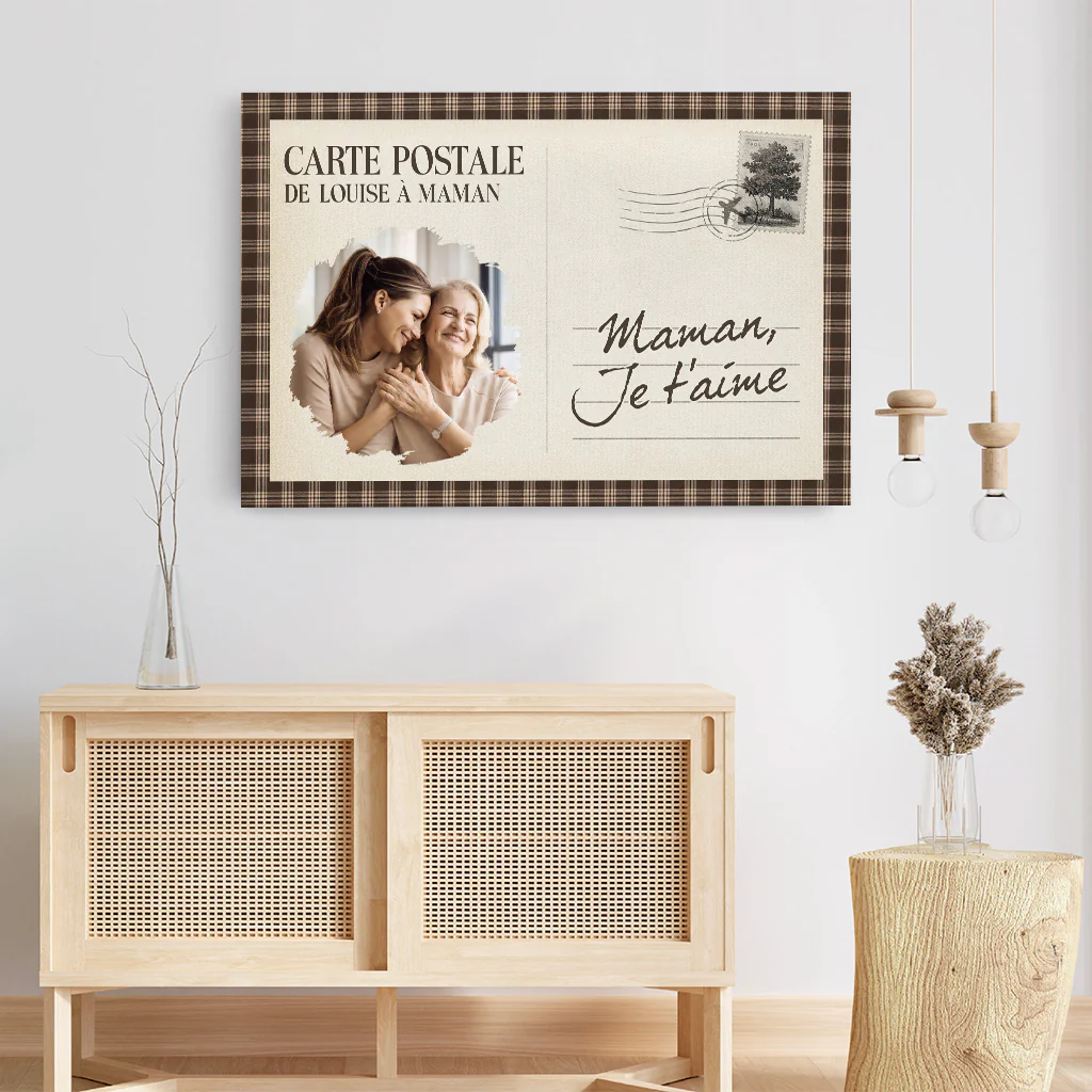 Tableau Fête Des Mères Personnalisé | Toile Photo Papa Maman Je T'aime - Image 3