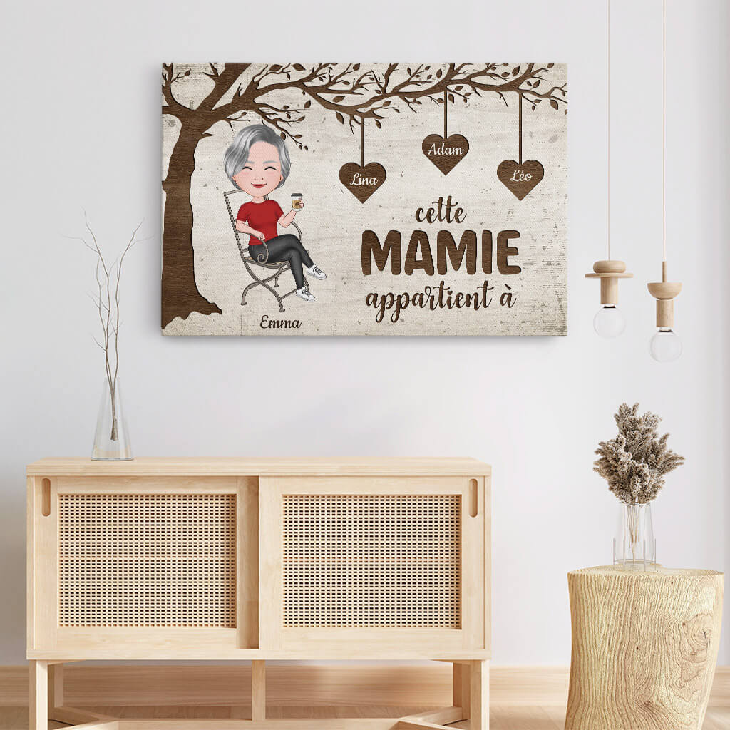 Toile Personnalisée Mamie - Cette Mamie Appartient À - Image 3