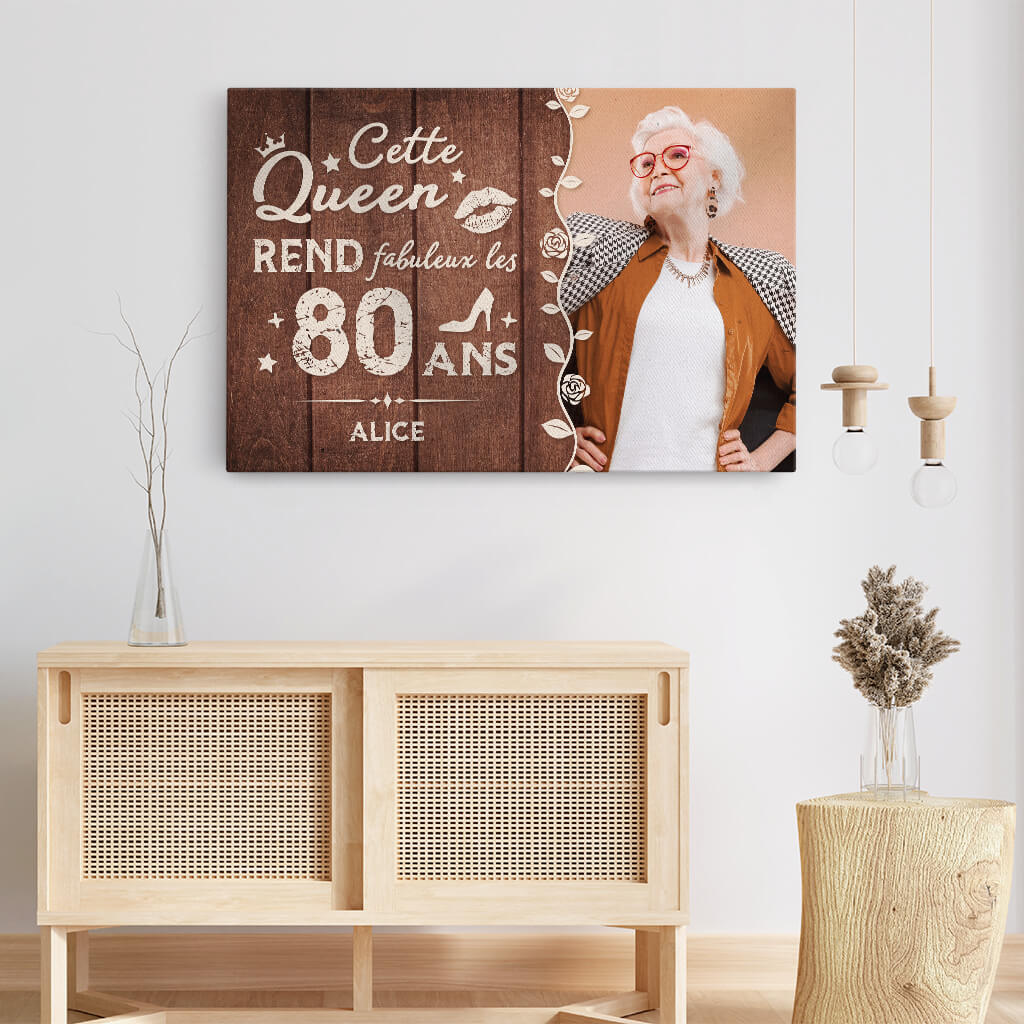 Toile Cette Queen Rend Fabuleux Les 70 Ans Personnalisée - Image 3