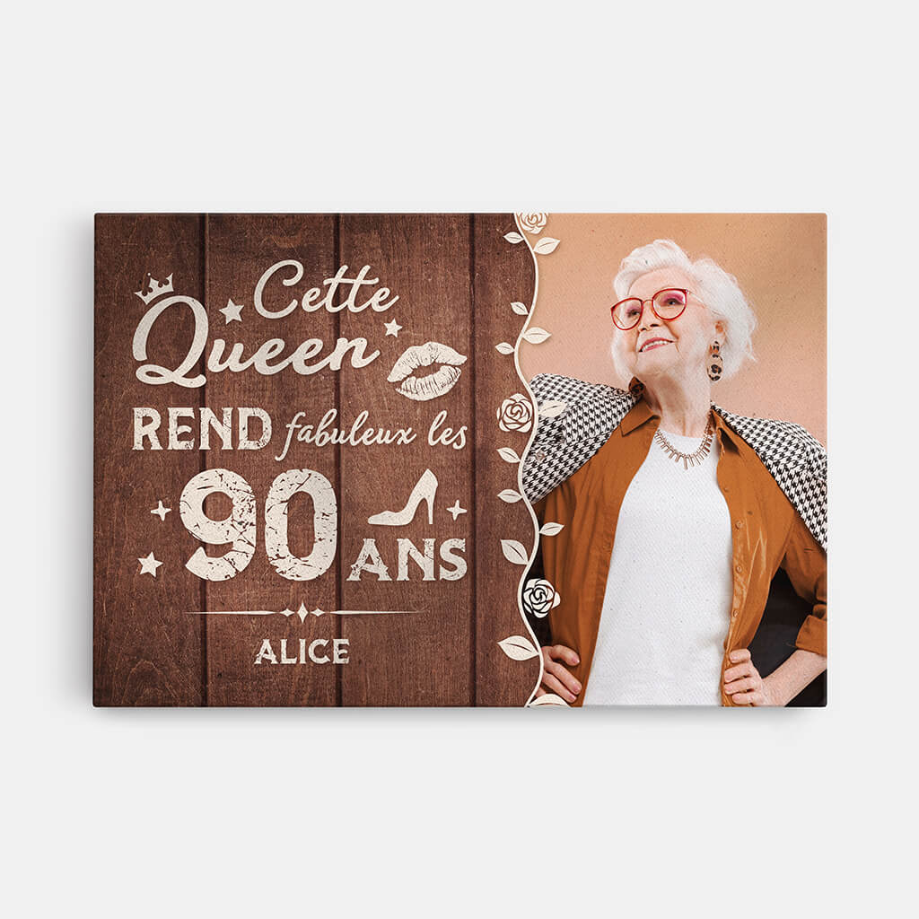 Toile Cette Queen Rend Fabuleux Les 90 Ans Personnalisée