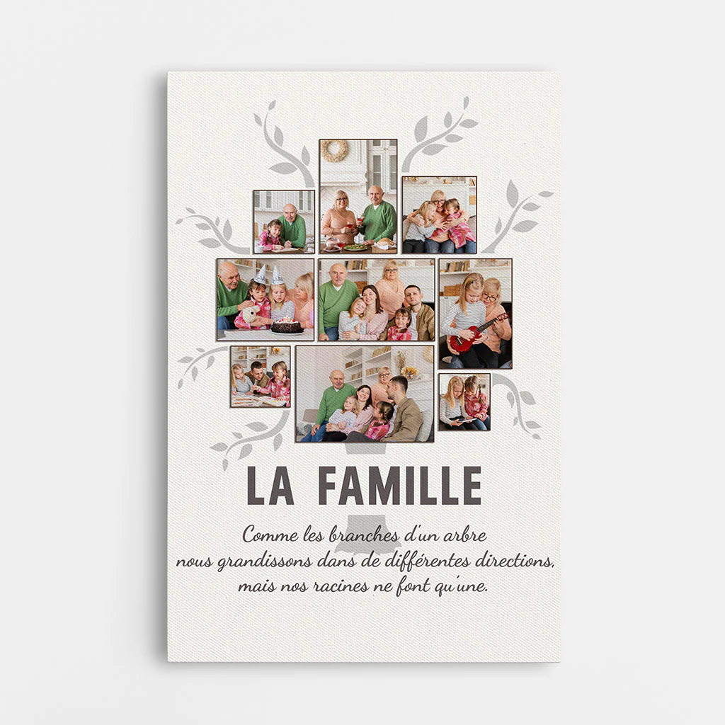 Toile Famille Comme Des Branches Personnalisée