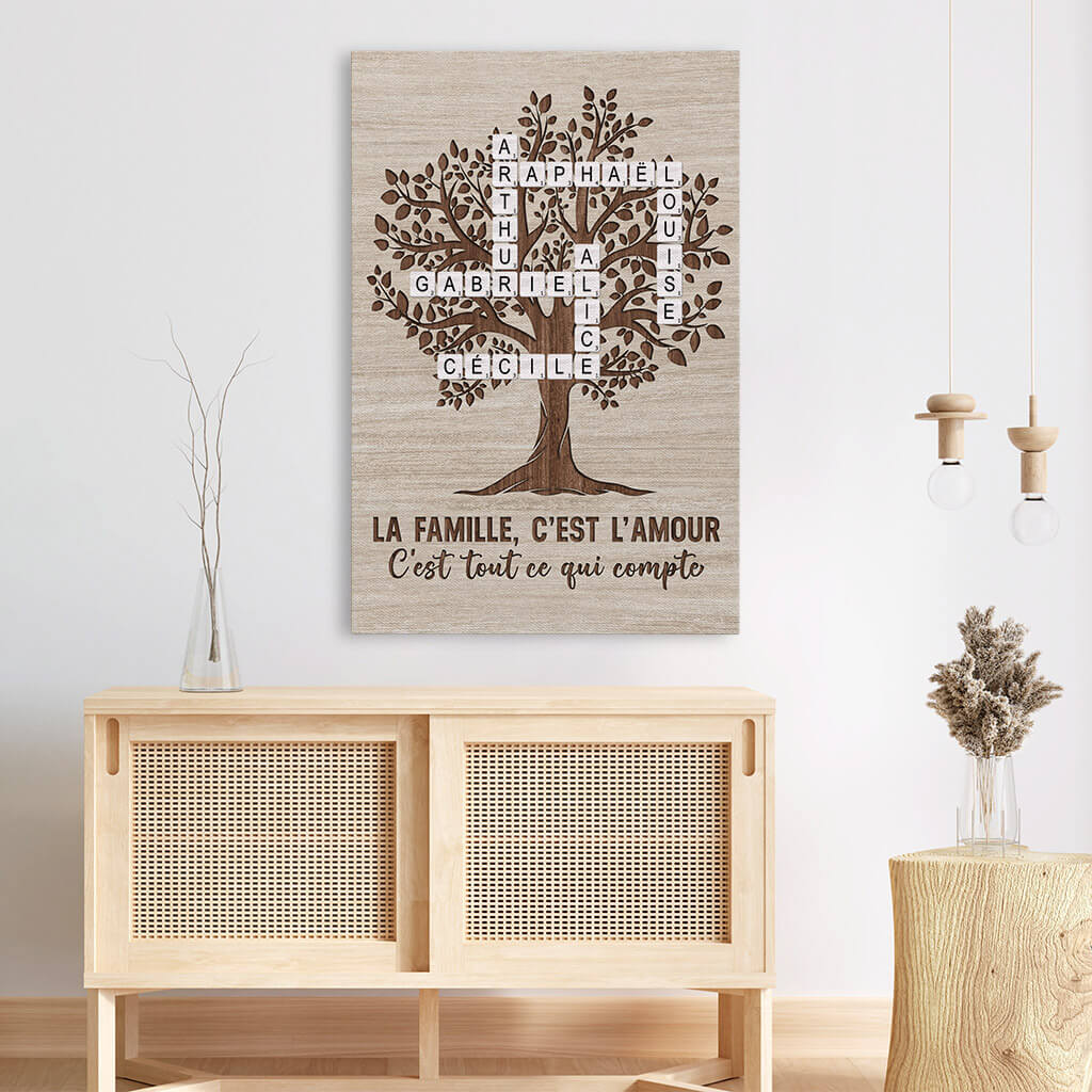 Toile Arbre De Vie Mural - Toile Personnalisée Mamie - Image 3