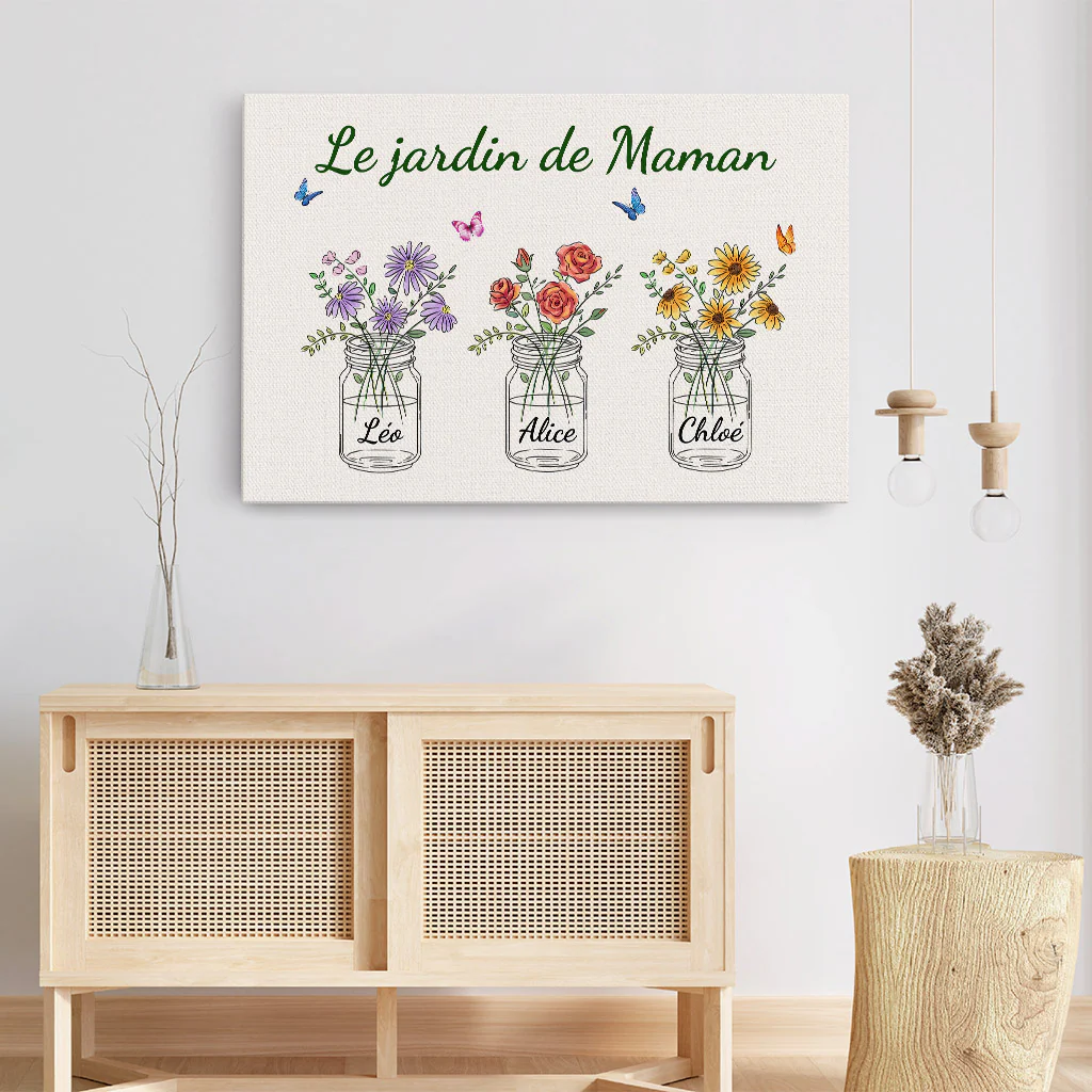 Toile Personnalisée Maman - Le Jardin De Maman - Image 3