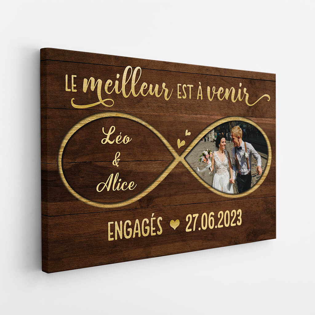 Toile Personnalisée Couple - Le Meilleur Est À Venir - Image 2