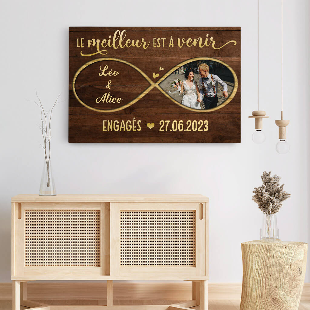 Toile Personnalisée Couple - Le Meilleur Est À Venir - Image 3