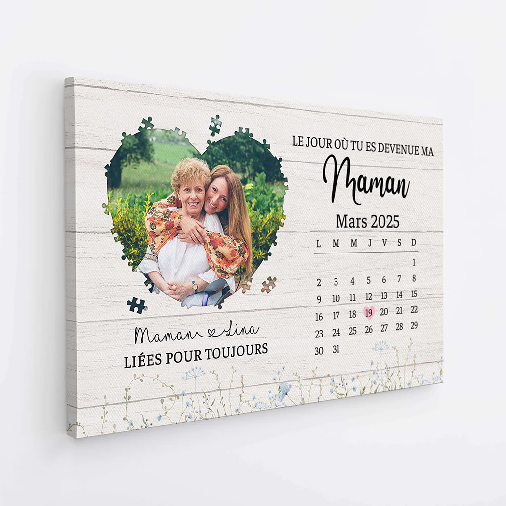 Tableau Maman | Photo Le Jour Où Tu Es Devenue Ma Maman Personnalisé - Image 3