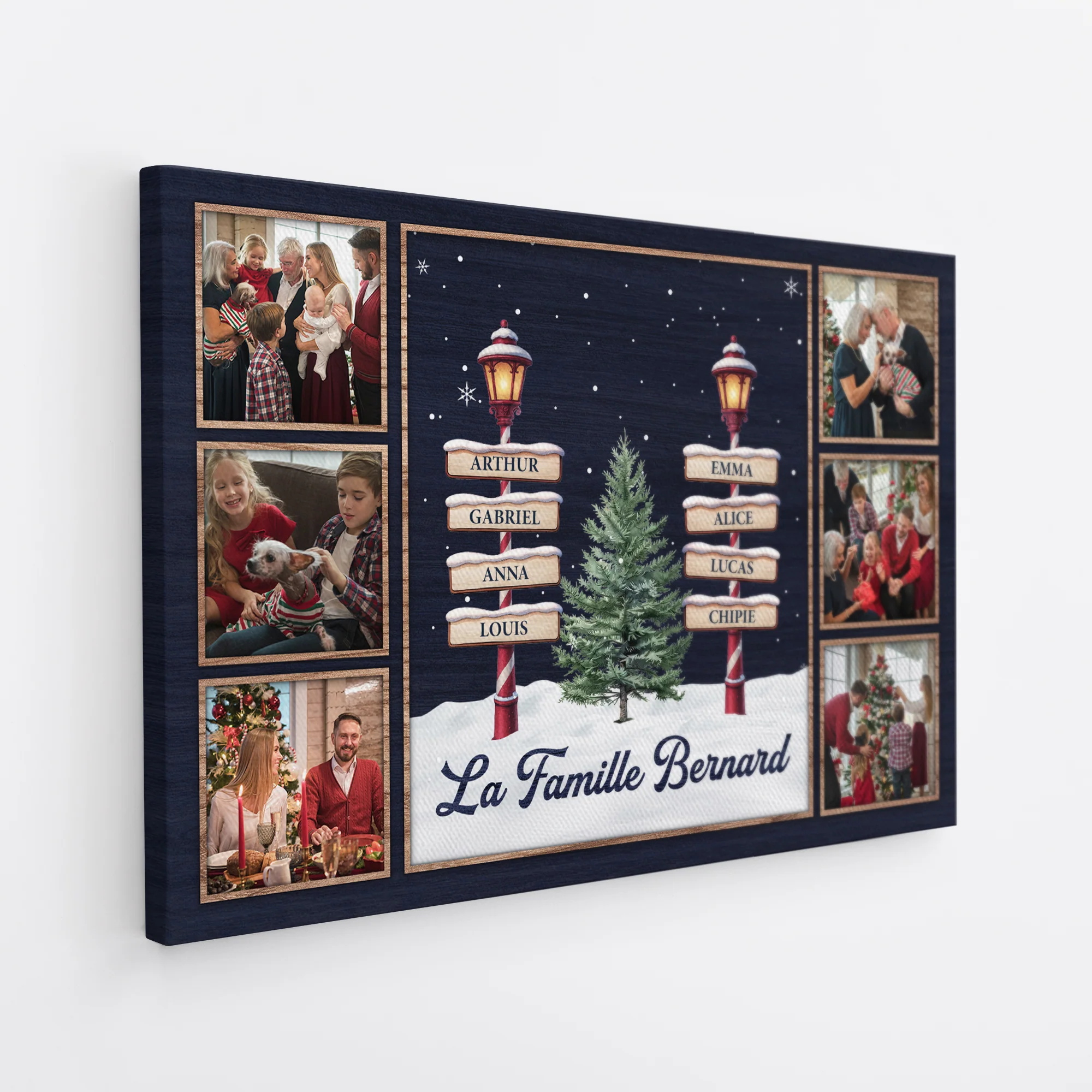 Toile Personnalisée Photo - Joyeux Noël À Toute La Famille - Image 2