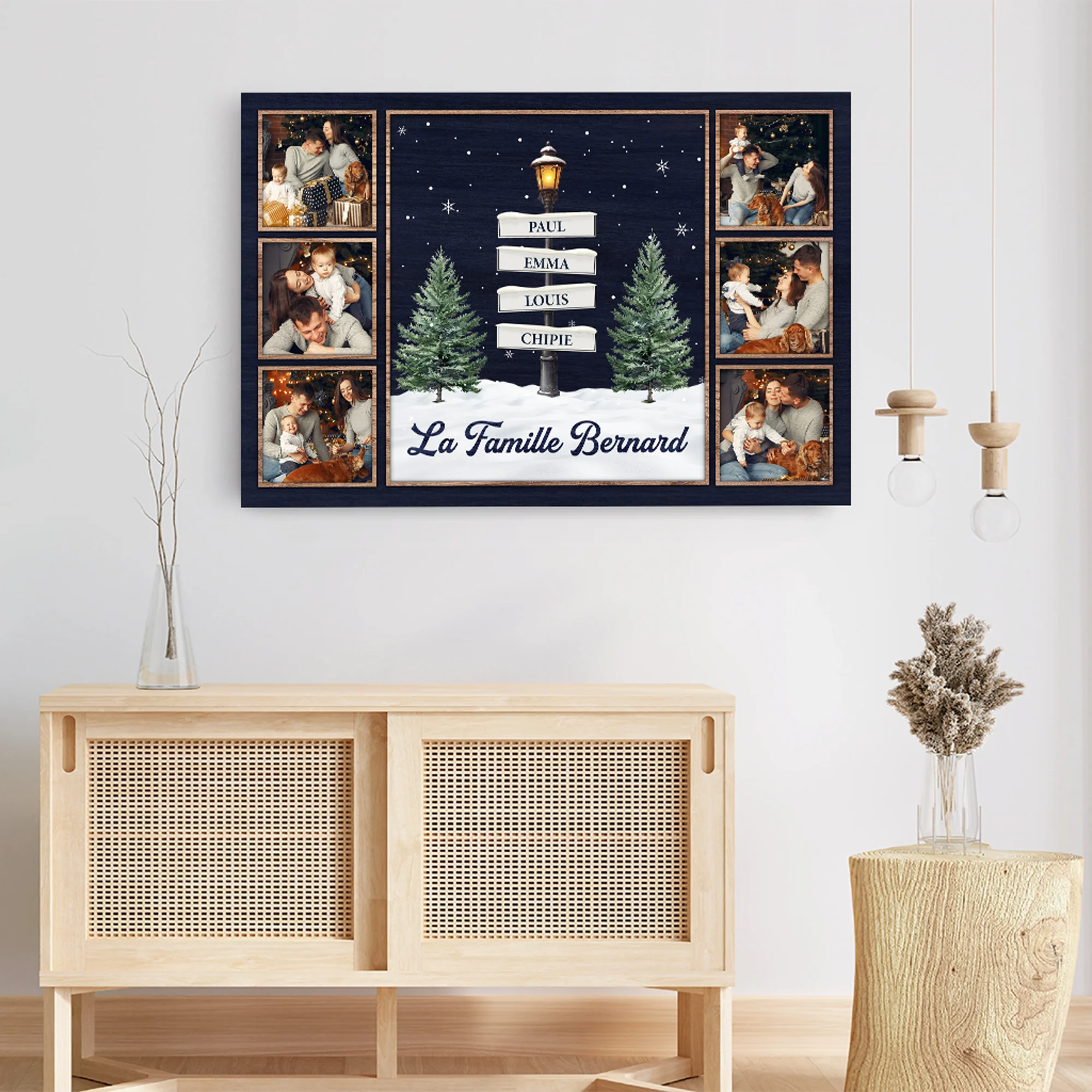 Toile Personnalisée Photo - Joyeux Noël À Toute La Famille - Image 3