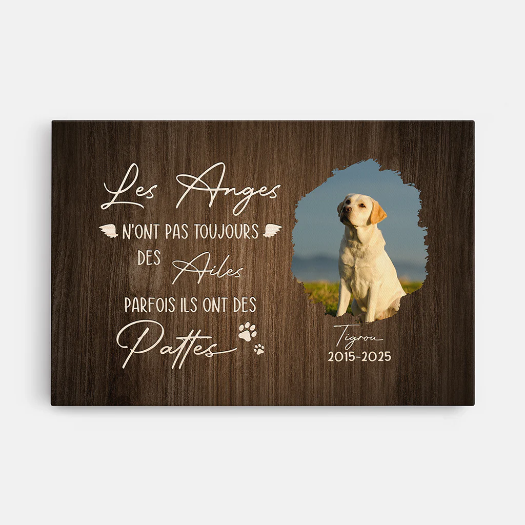 Toile Personnalisée Chien Avec Citation