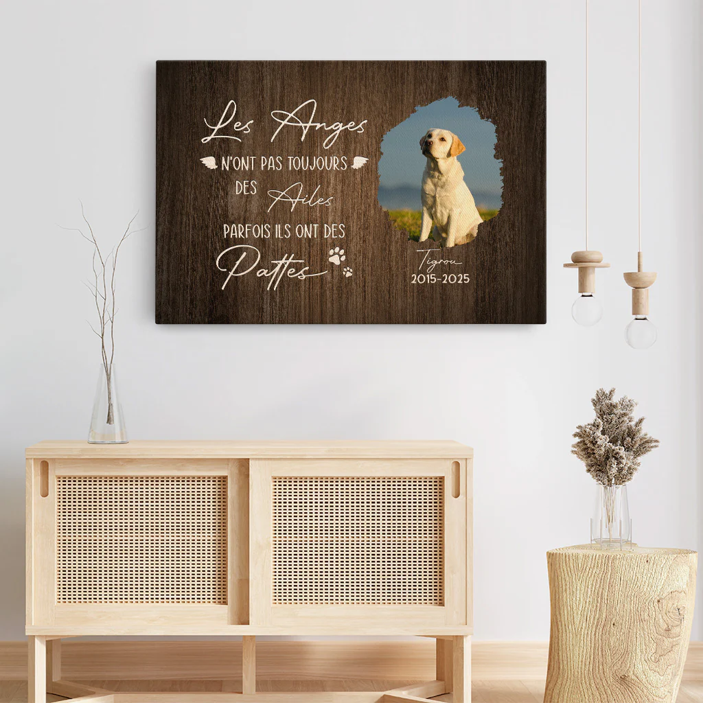 Toile Personnalisée Chien Avec Citation - Image 3