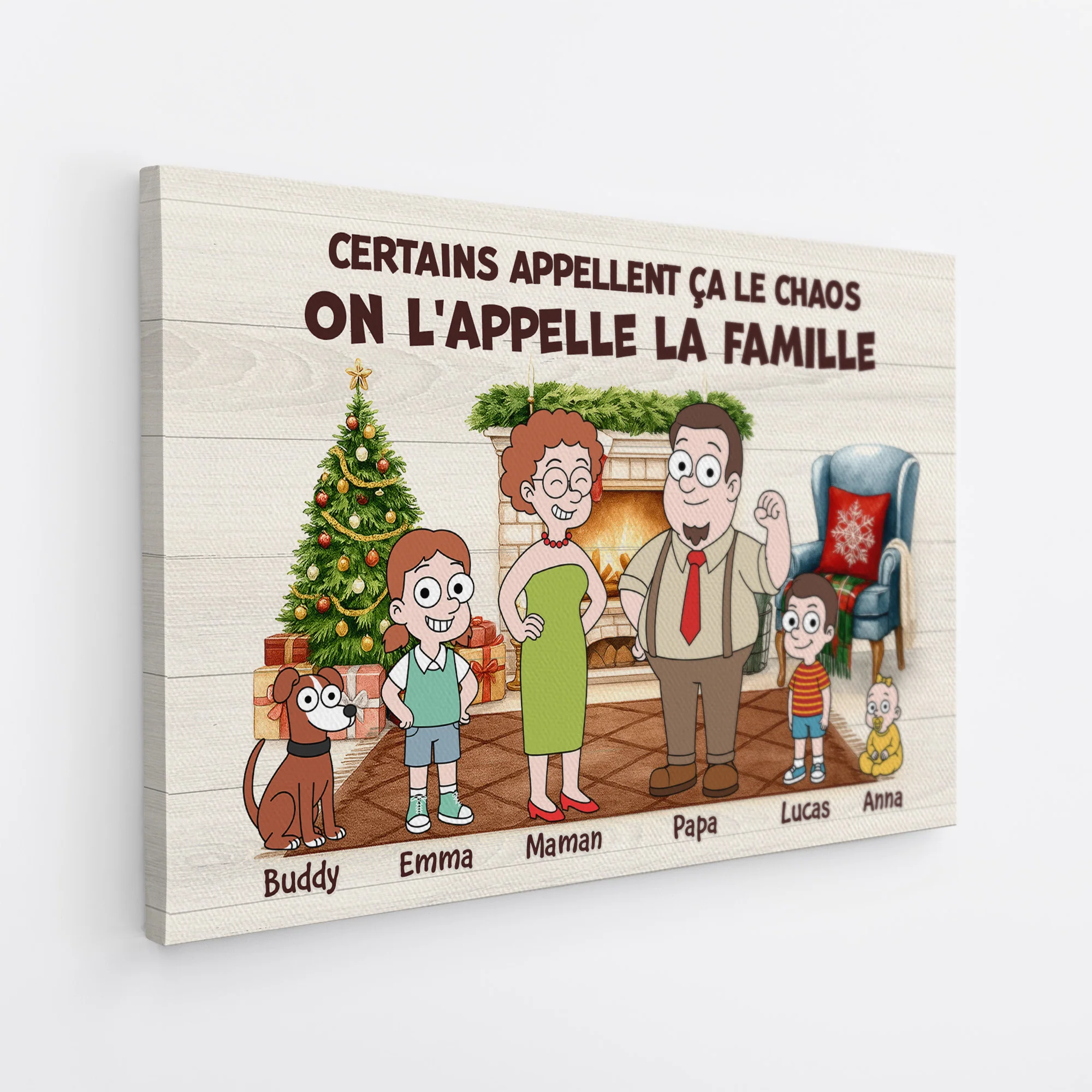 Toile Personnalisé Drôle - On Appelle La Famille - Image 2