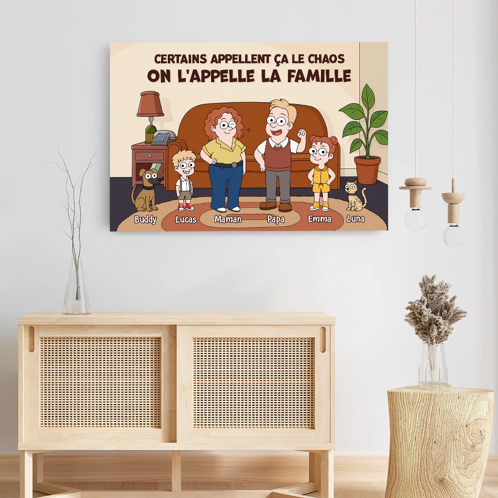Toile Personnalisé Drôle - On Appelle La Famille - Image 3