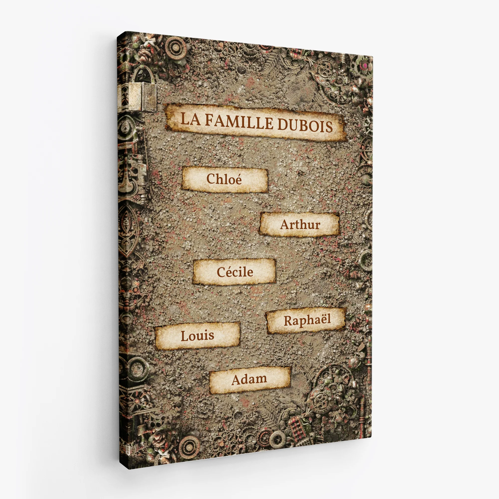 Toile Personnalisé Famille - Notre Famille Design Rétro - Image 2