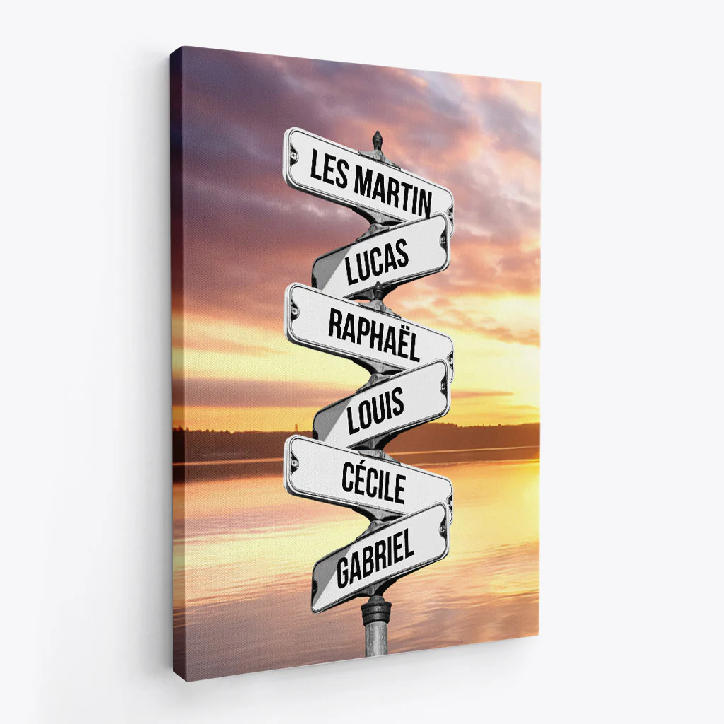 Toile Personnalisé Pour Famille - Noël En Forêt - Image 2