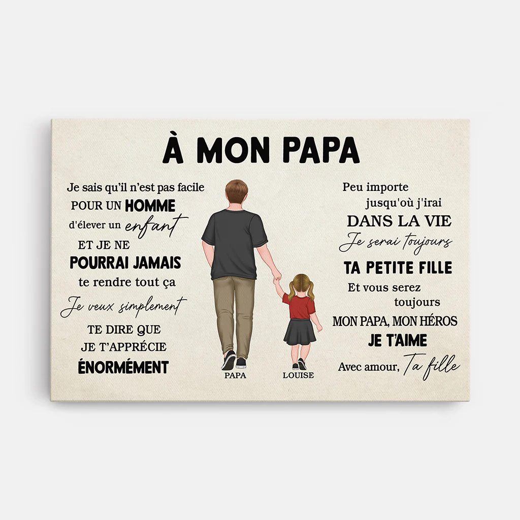 Toile Personnalisée Papa - À Mon Papa Soldat Vétéran