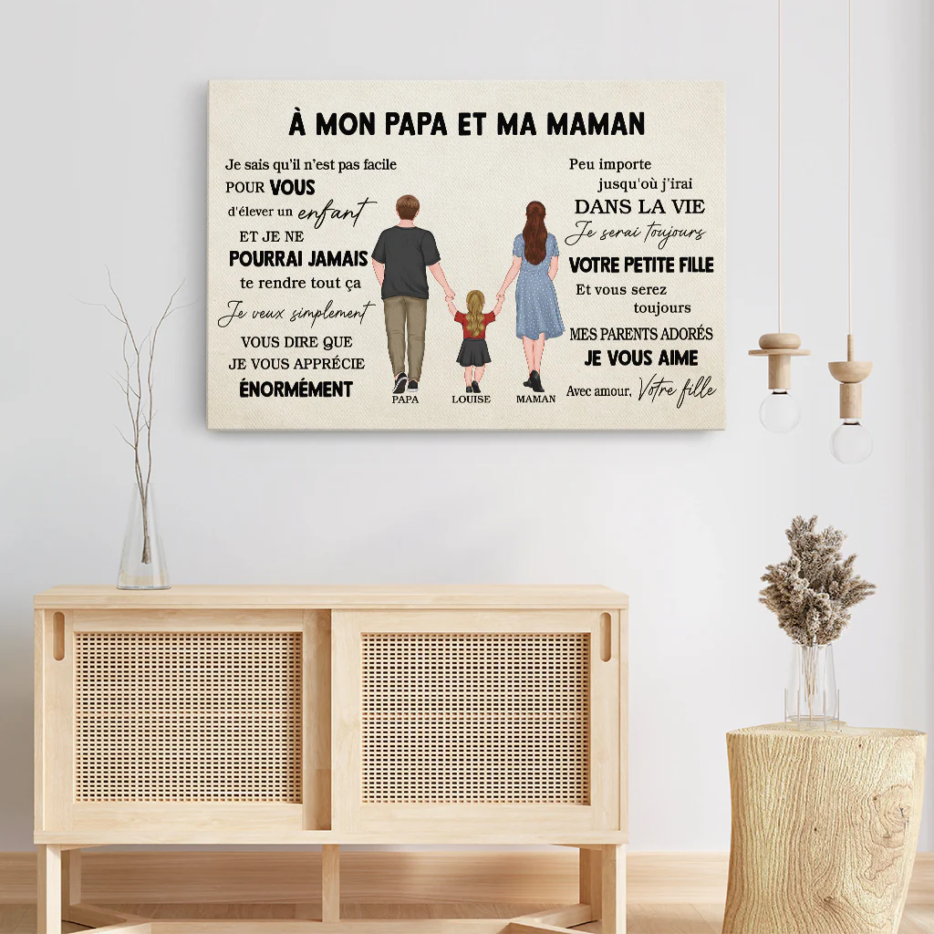 Toile Personnalisée Papa - À Mon Papa Soldat Vétéran - Image 3