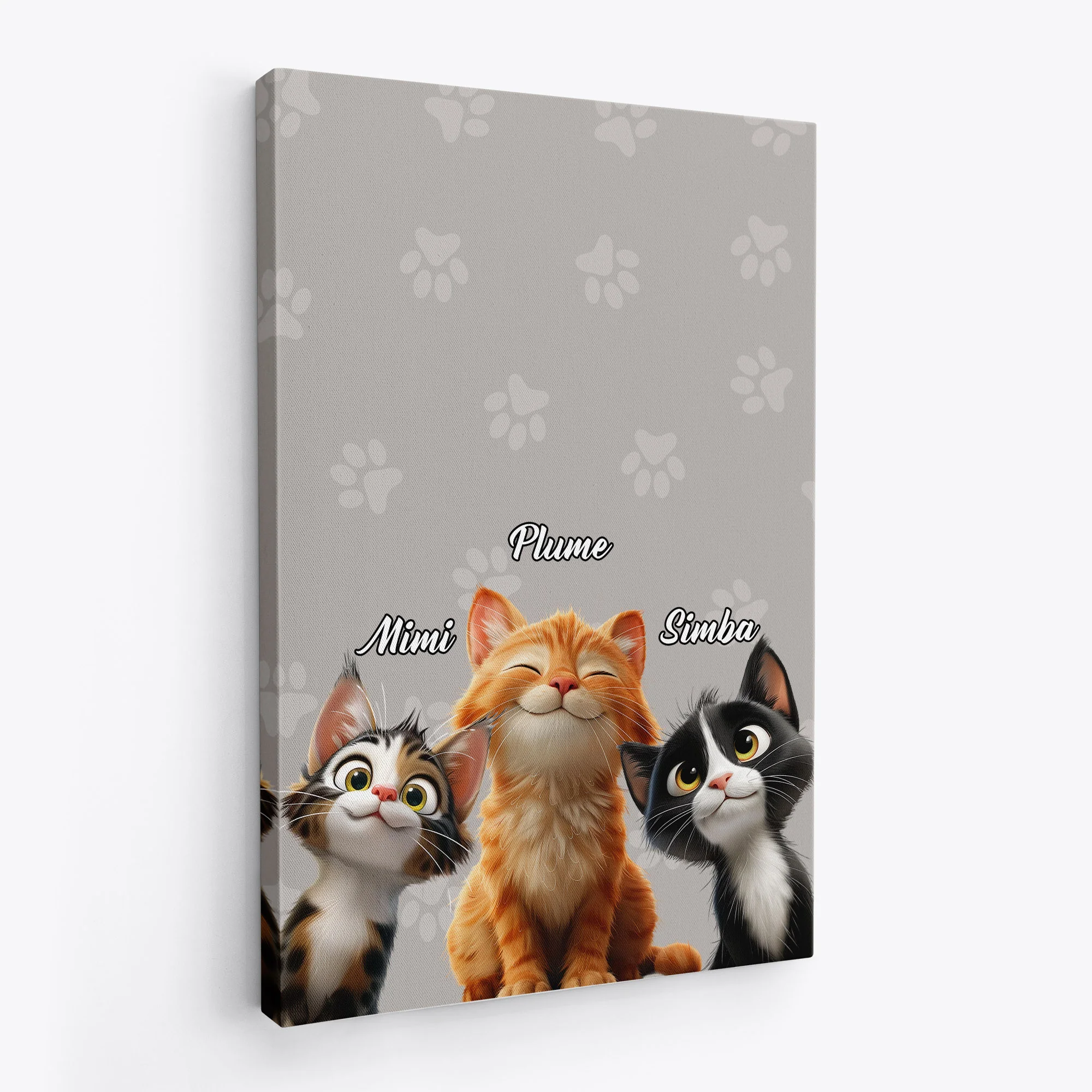 Toile Chat Personnalisé - Design Cartoon - Image 2