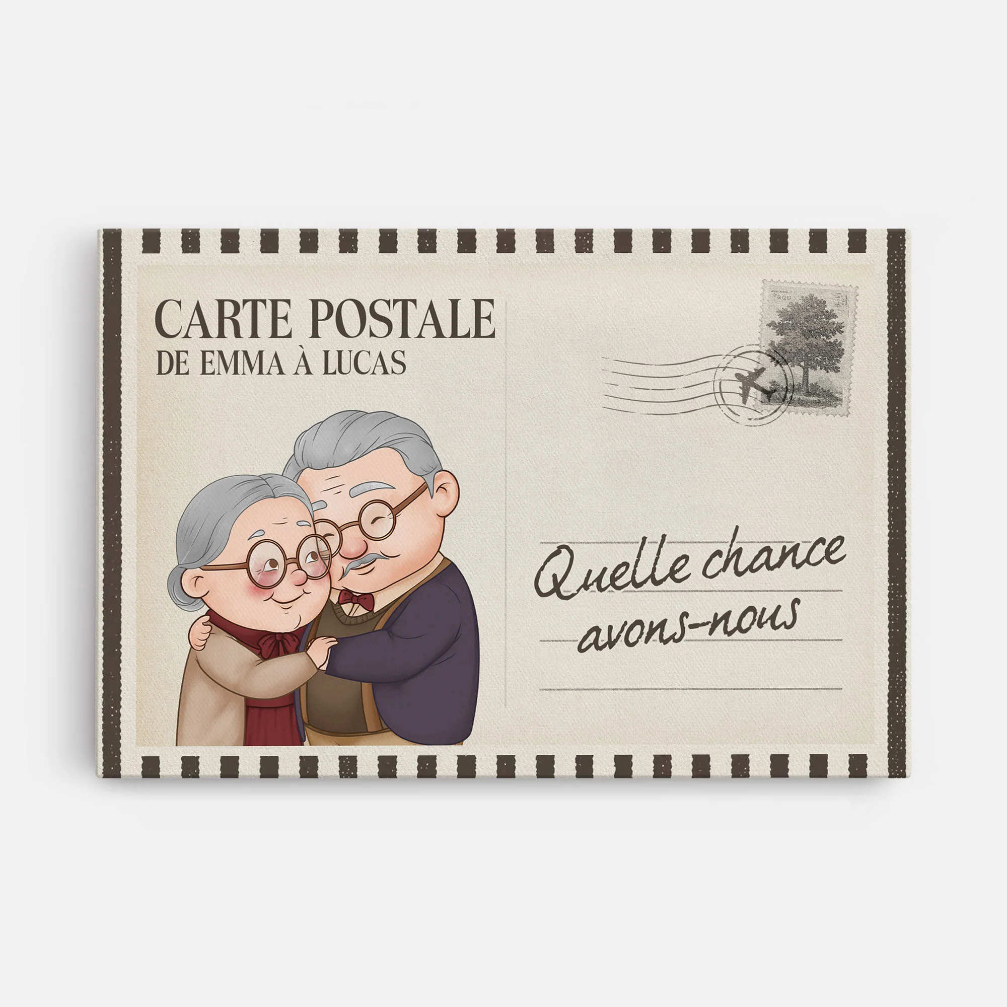 Toile Personnalisée Couple - Quelle Chance Avons Nous