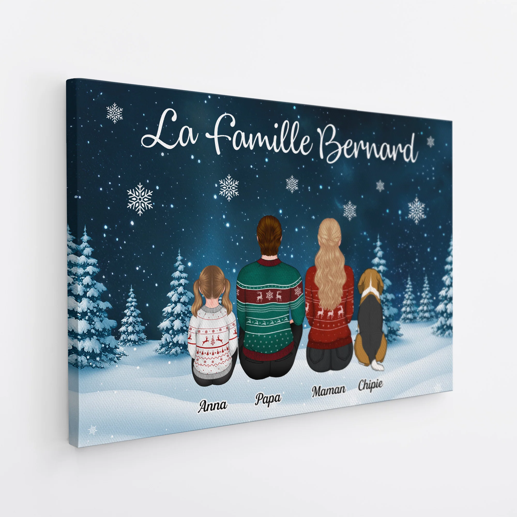 Toile personnalisée Noel – La Famille Ensemble - Image 2
