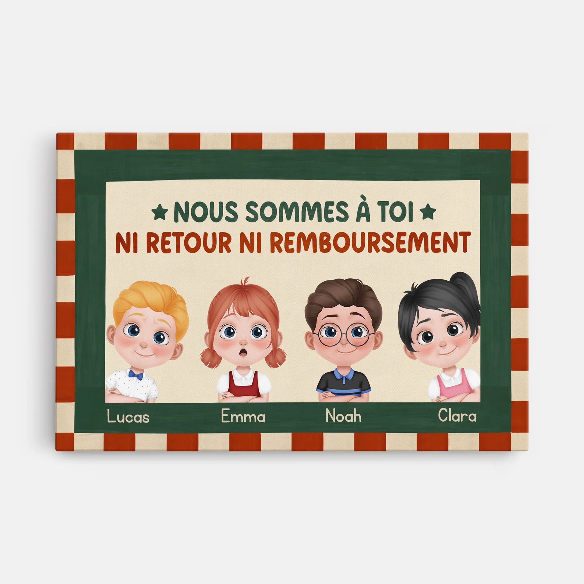 Toile Personnalisée Famille - Nous Sommes À Toi