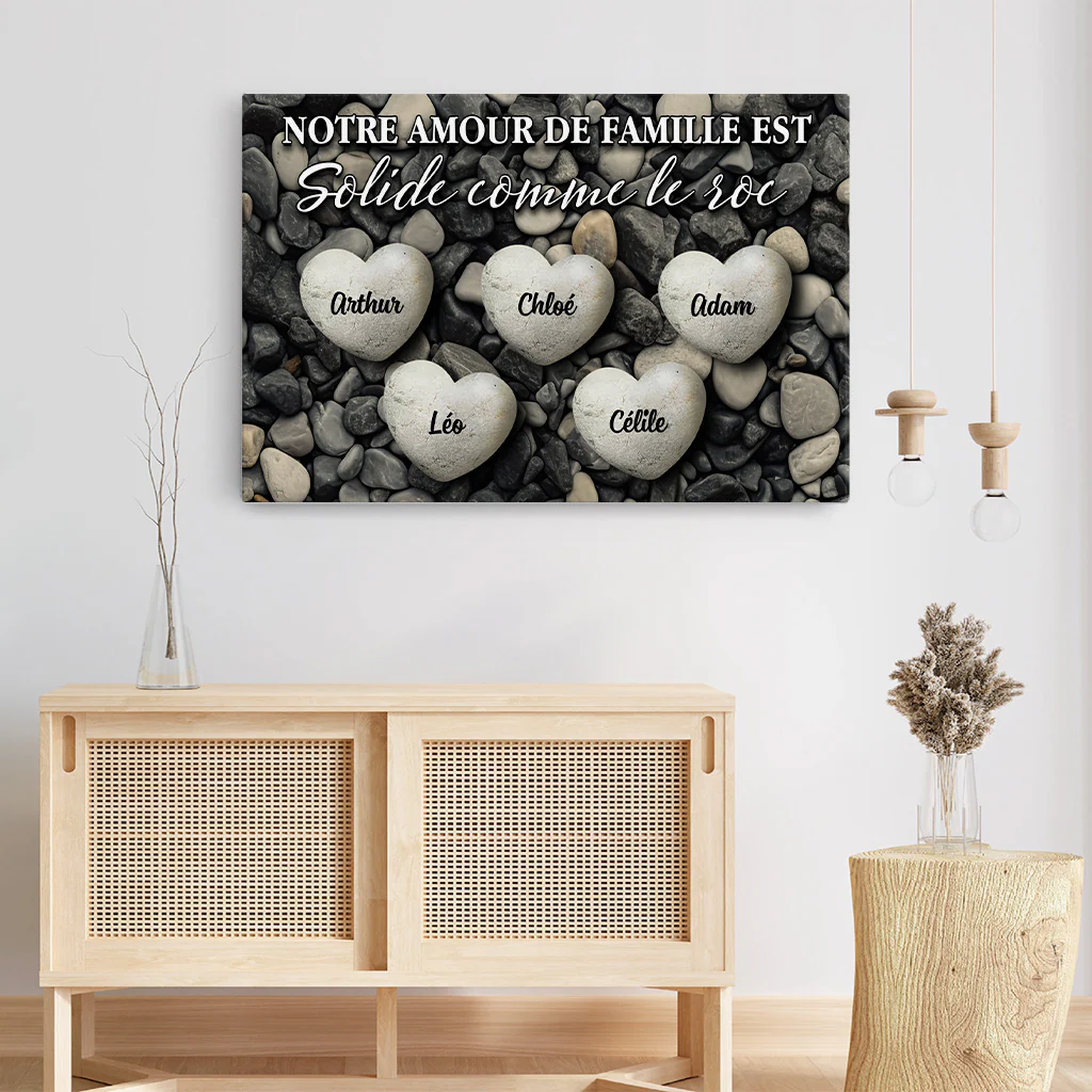 Toile Personnalisée Famille - Solide Comme Le Roc - Image 3