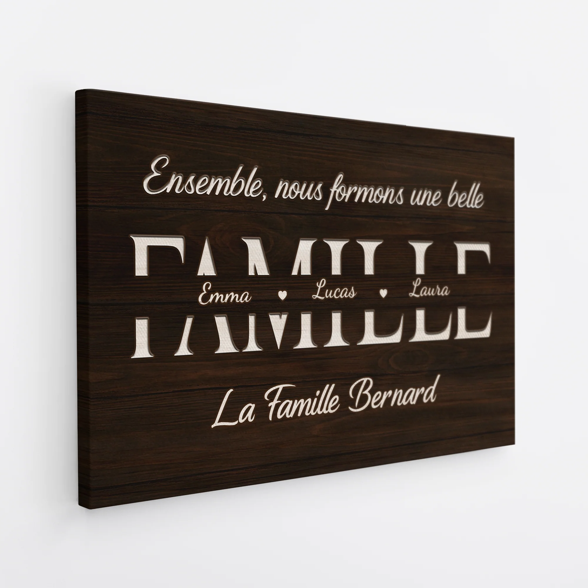 Toile Personnalisée Famille - Une Belle Famille - Image 2