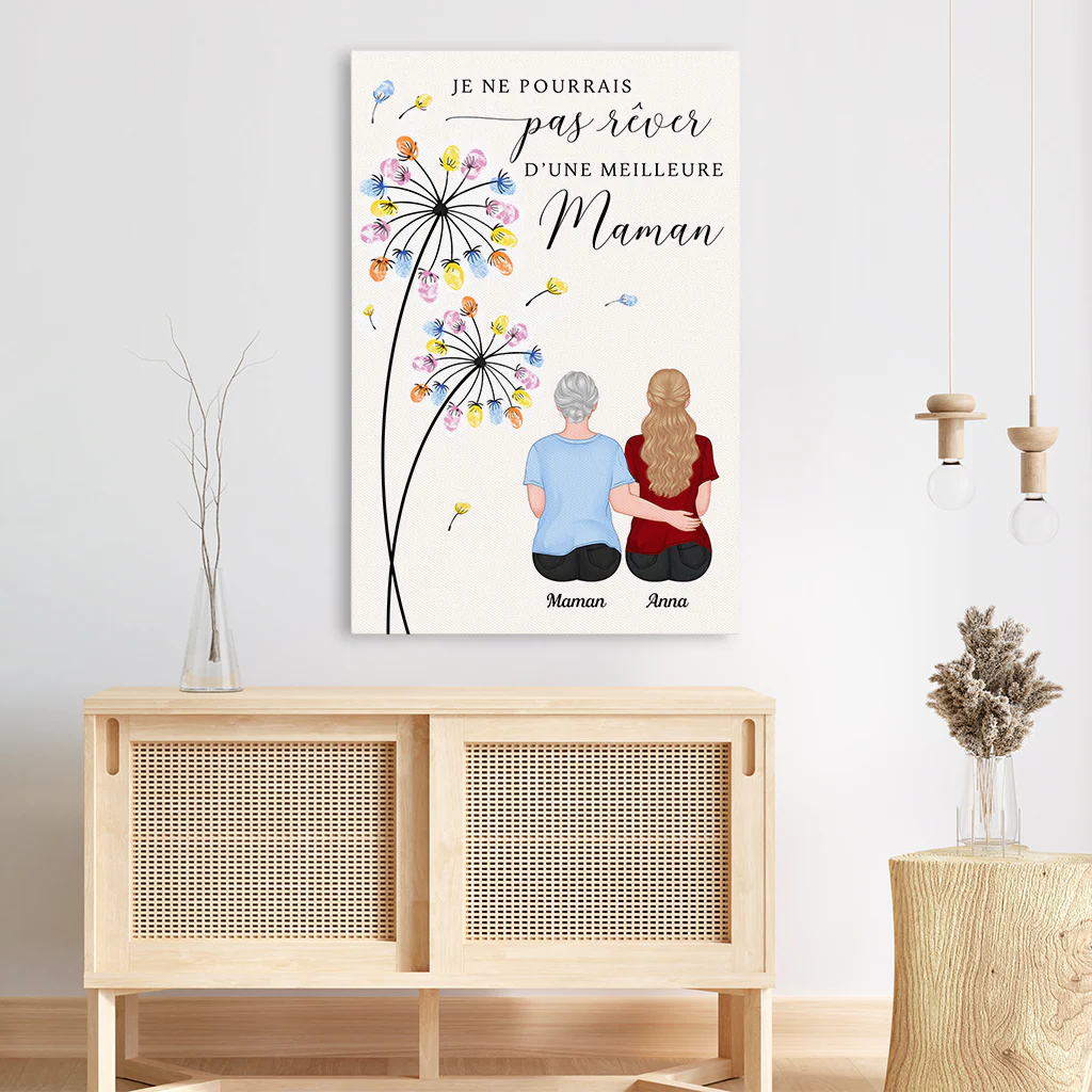 Toile Personnalisé Maman | Une Meilleure Maman Papa - Image 3