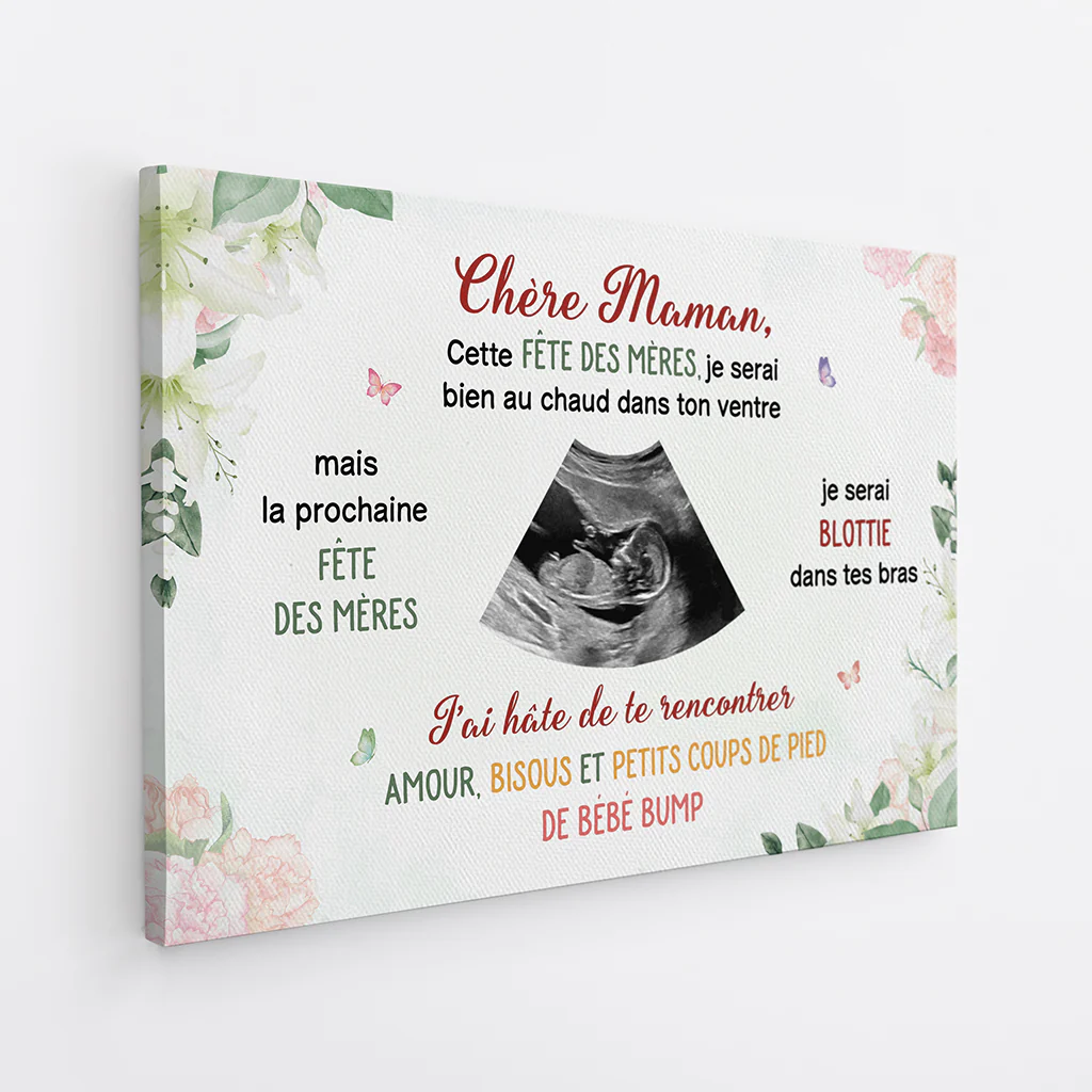 Tableau Personnalisé Maman | Je Suis Impatiente De Te Rencontrer Photo - Image 2