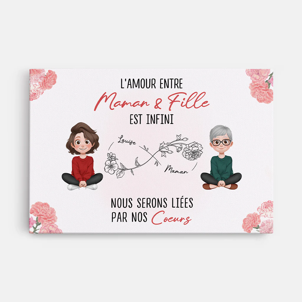 Tableau Maman | Toile L'amour Est Infini Personnalisé