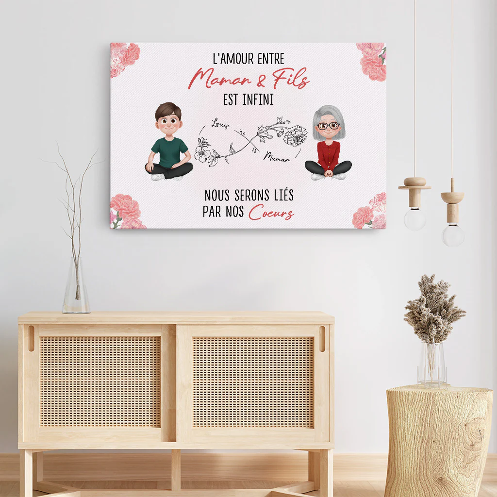 Tableau Maman | Toile L'amour Est Infini Personnalisé - Image 3