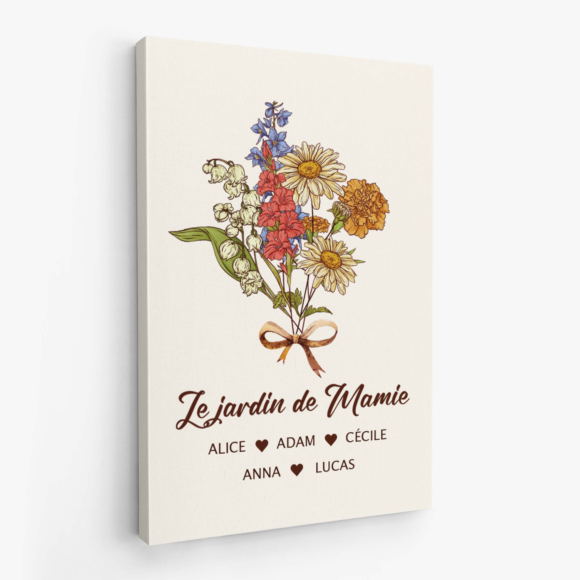 Toile Personnalisée Maman Mamie - Le Jardin De Maman Mamie - Image 2