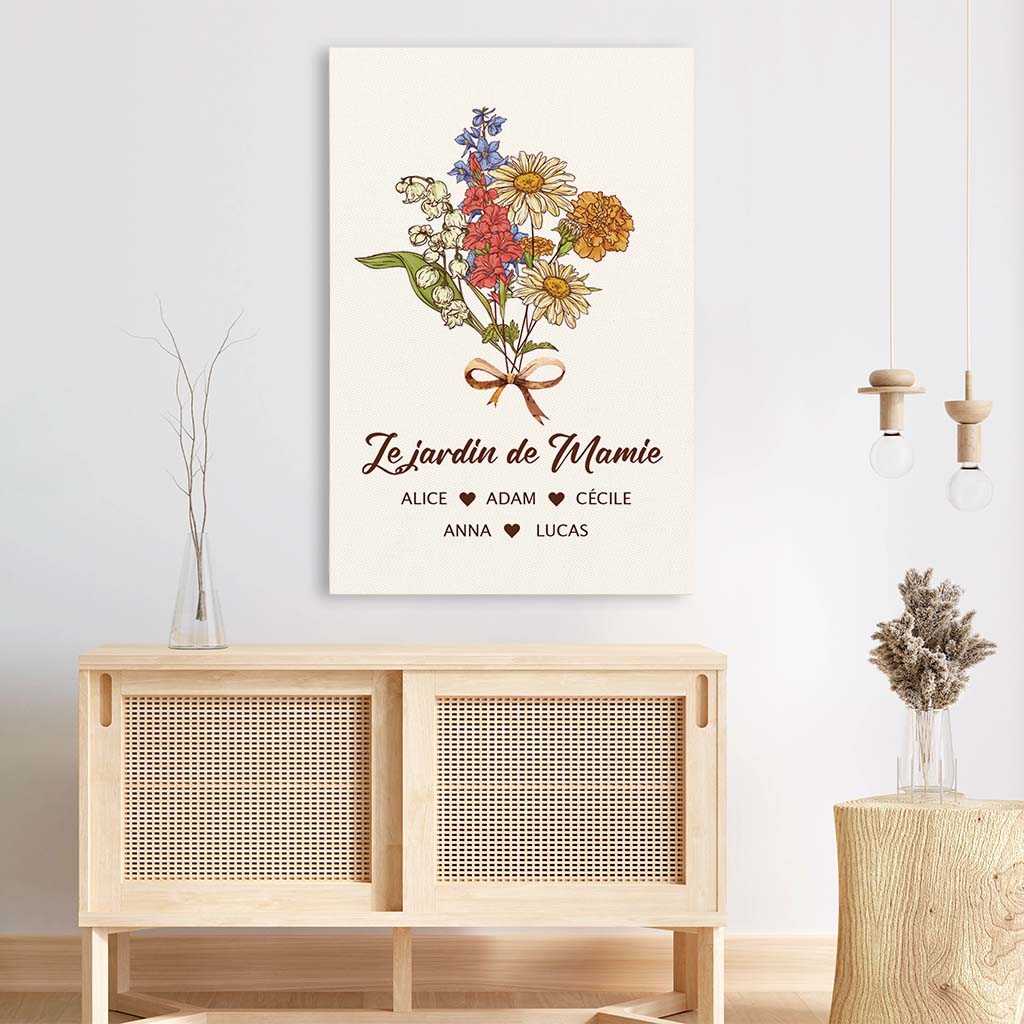 Toile Personnalisée Maman Mamie - Le Jardin De Maman Mamie - Image 3