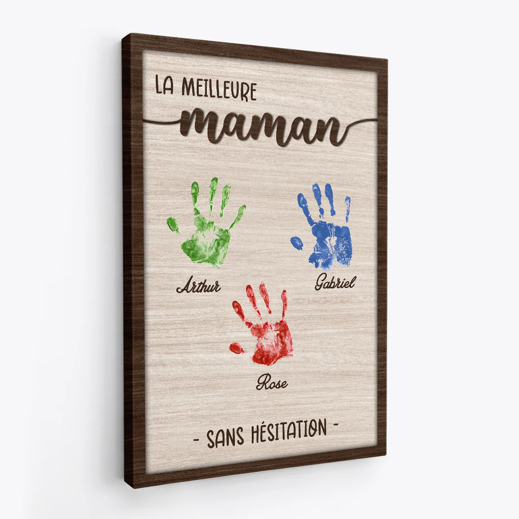 Toile Personnalisée Papa - Meilleur Papa Sans Hésitation - Image 2