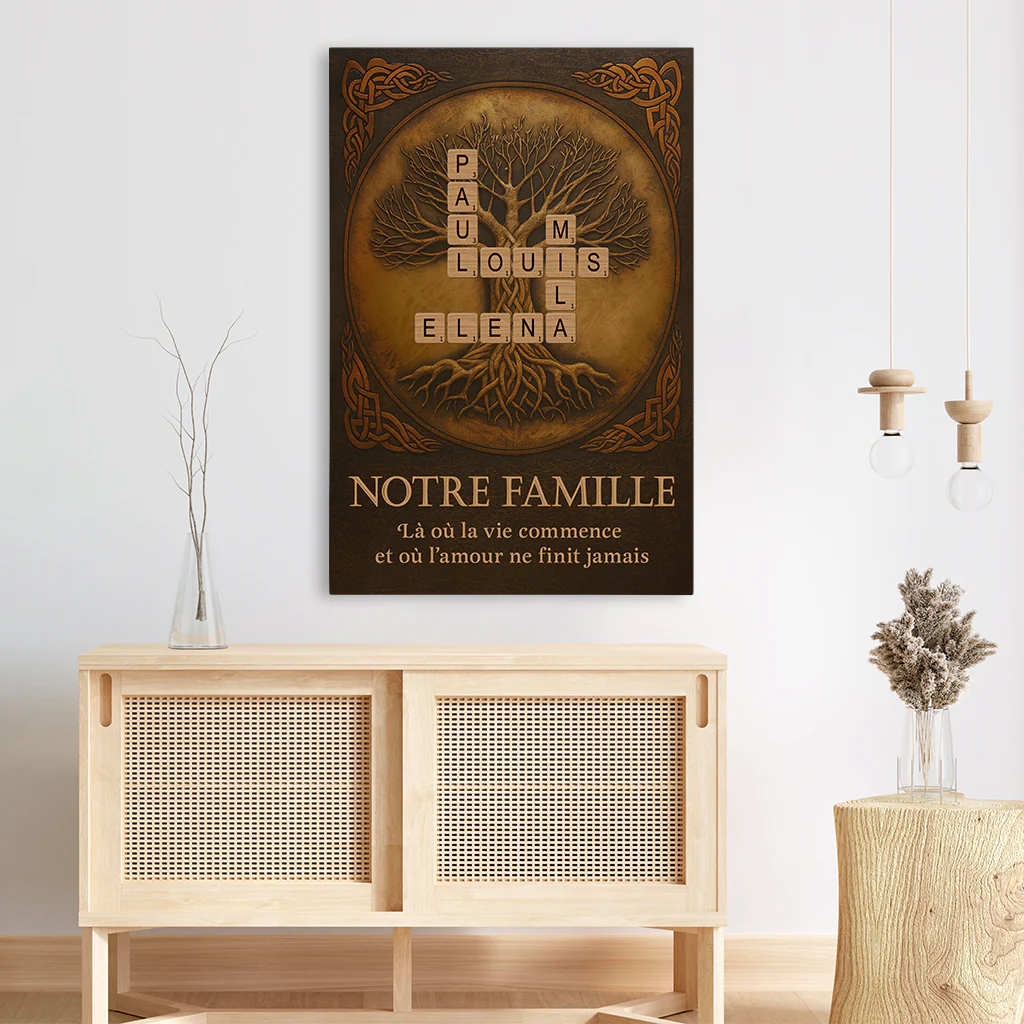 Toile Personnalisée Mots-Croisés - Arbre De Vie Magique - Image 3