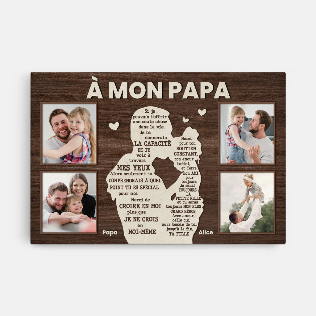 Toile Personnalisée Photo - Papa À Travers Mes Yeux