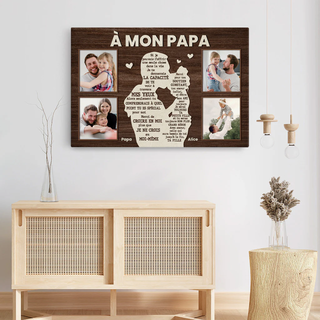 Toile Personnalisée Photo - Papa À Travers Mes Yeux - Image 3