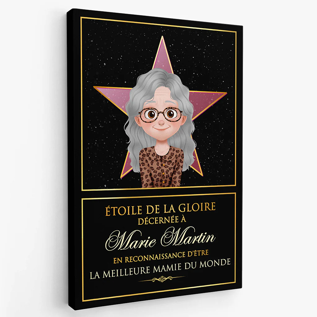 Toile personnalisée papa – Étoile de la gloire - Image 2