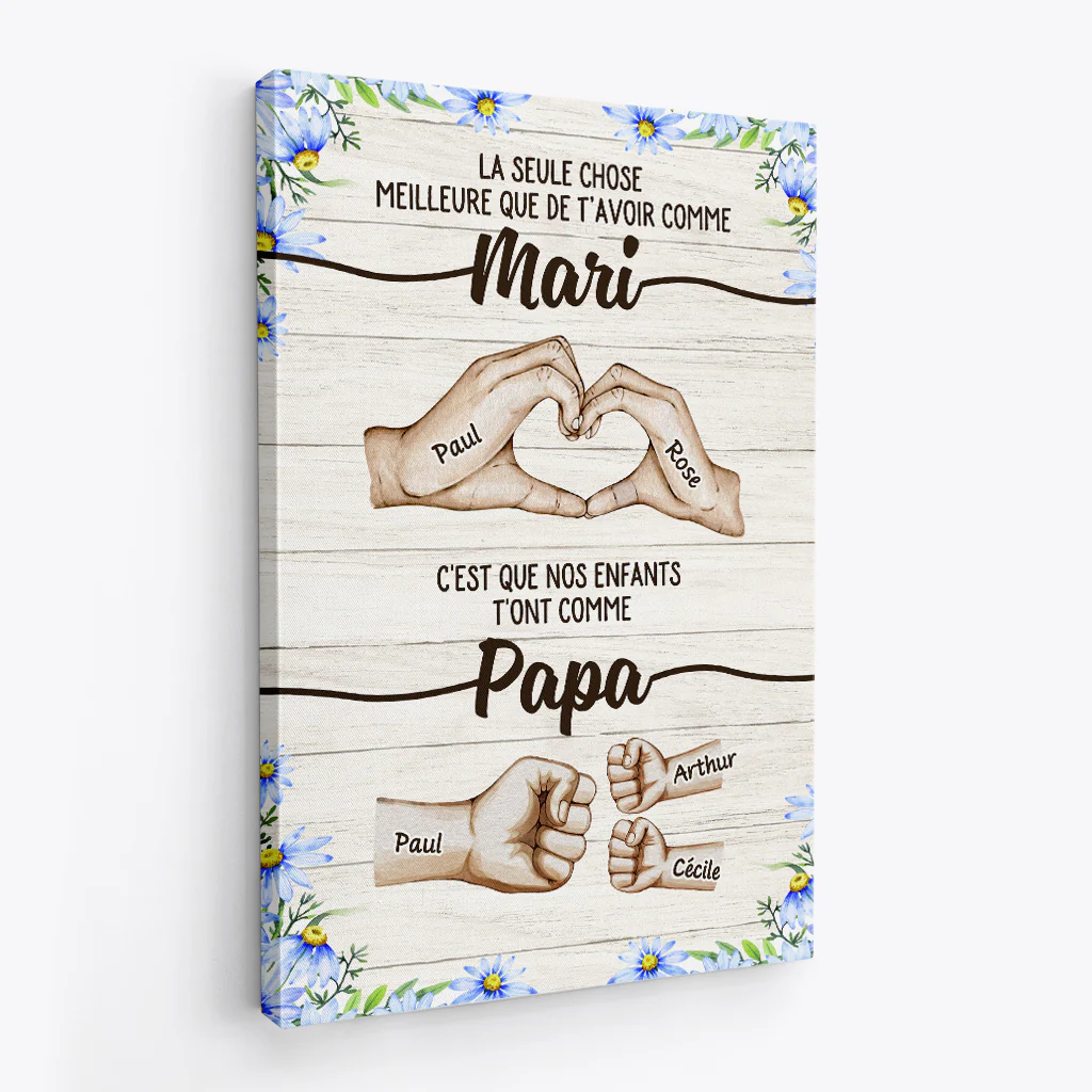 Toile Personnalisée Papa - La Meilleure Chose - Image 2