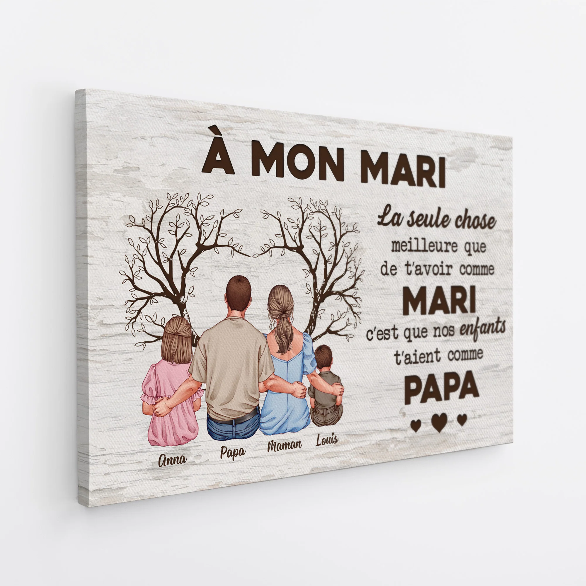 Toile Personnalisée Papa - Nos Enfants T’Aient - Image 2
