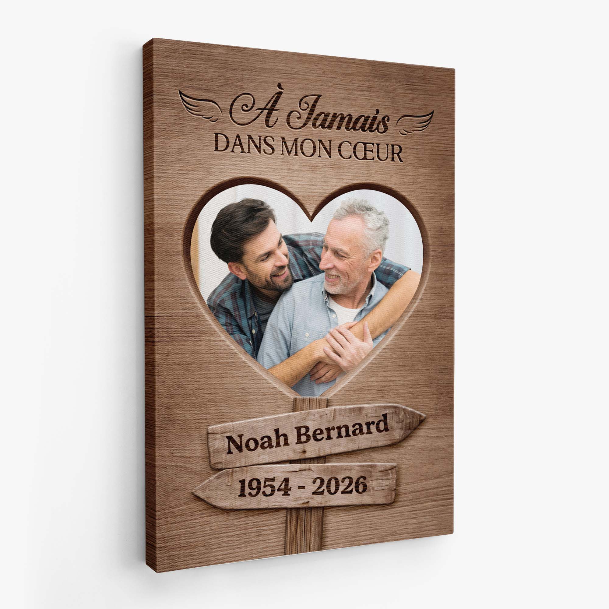Toile Personnalisée Commémorative - Aimé pour Toujours - Image 2
