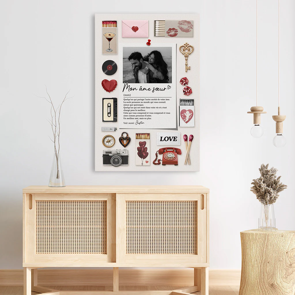 Toile Personnalisée Photo Couple - Mon Âme Sœur - Image 3