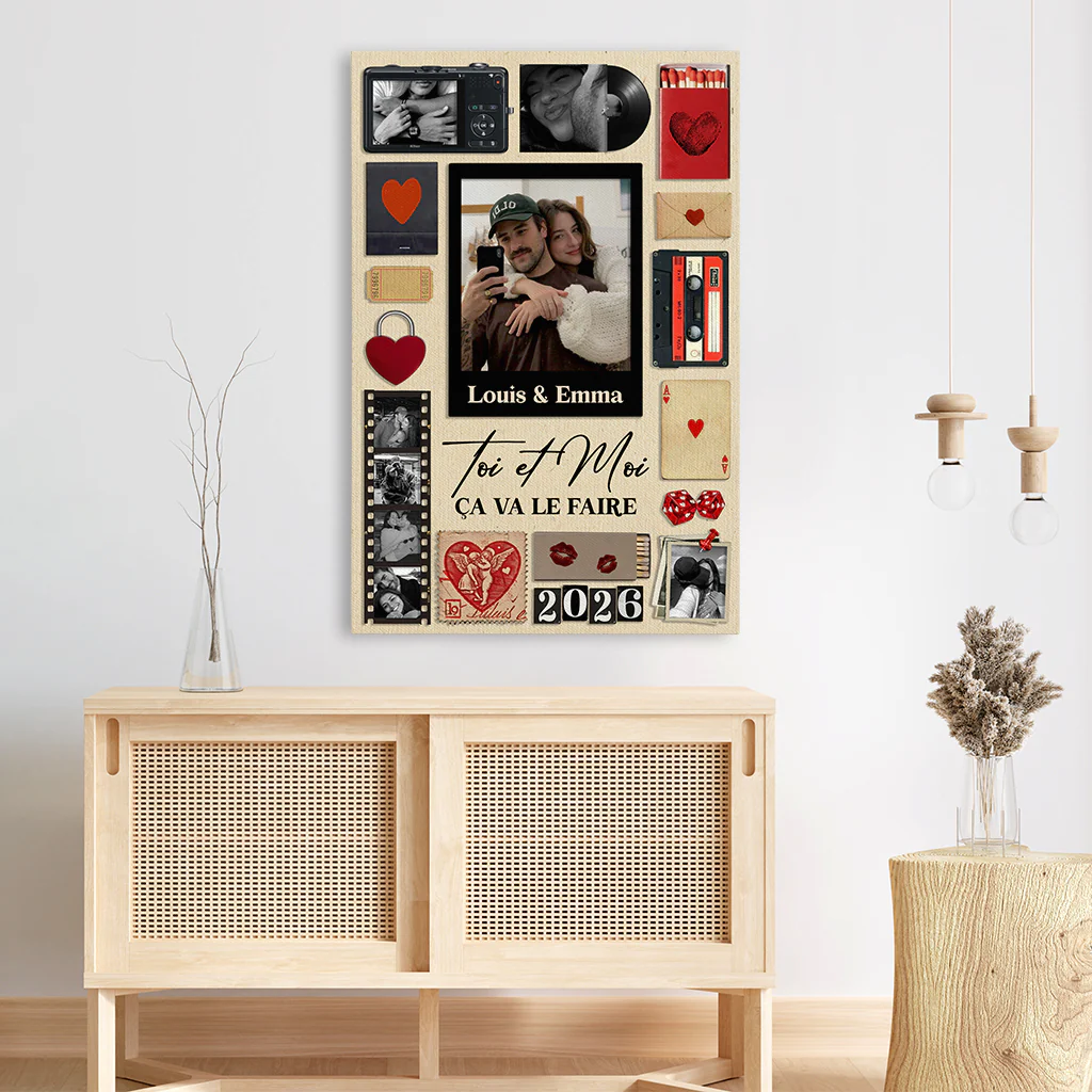 Toile Personnalisée Photo De Couple - Toi Et Moi Ça Va Le Faire - Image 3