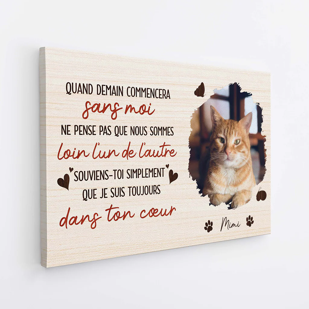 Toile Personnalisée Photo - Quand Demain Commencera - Cadeau Commomératif Chien - Image 2
